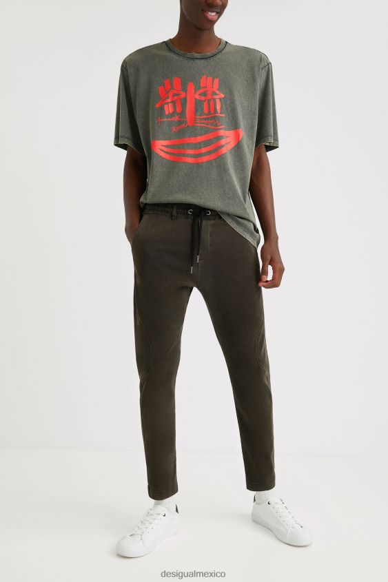 Desigual hombres corredores de chocolate VZ26R01607 ropa