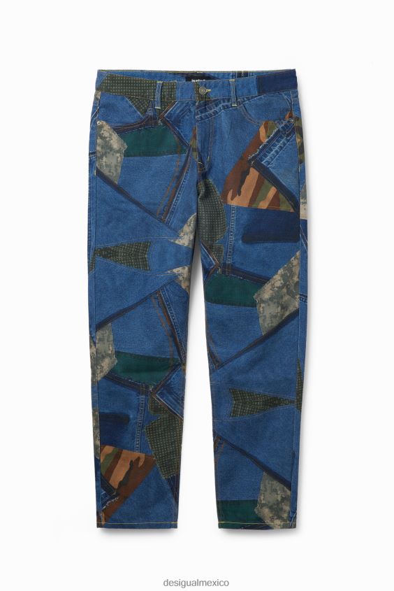 Desigual hombres jeans holgados con patchwork VZ26R01531 ropa
