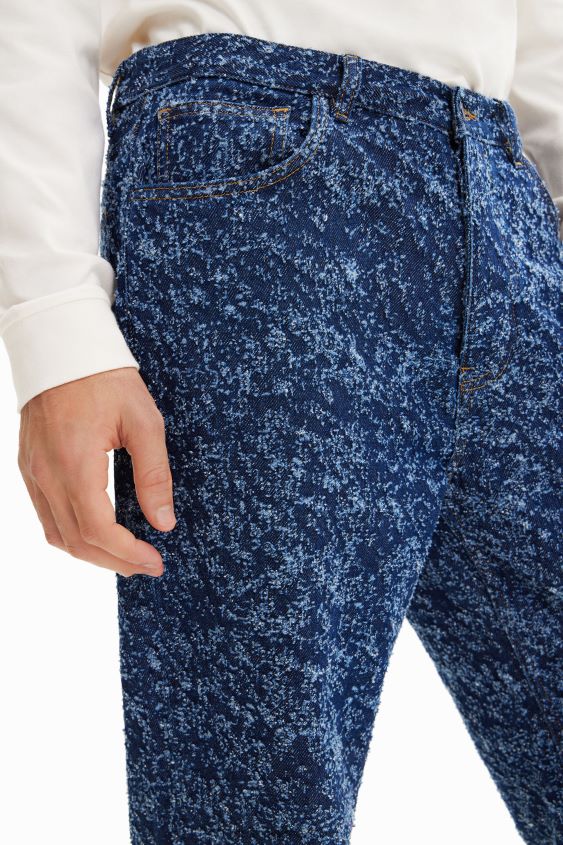 Desigual hombres jeans rectos con textura VZ26R01626 ropa