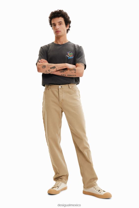 Desigual hombres jeans rectos lavados VZ26R01593 ropa