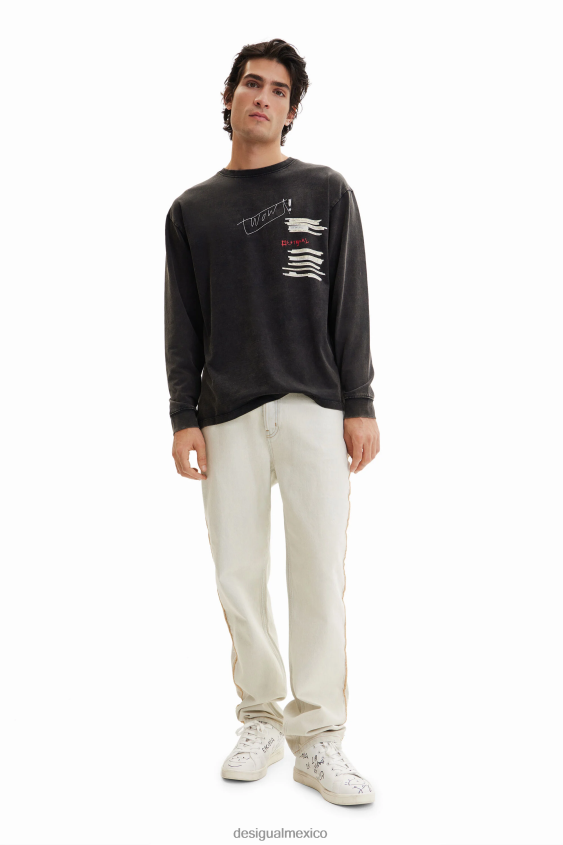 Desigual hombres jeans rectos lavados VZ26R01640 ropa