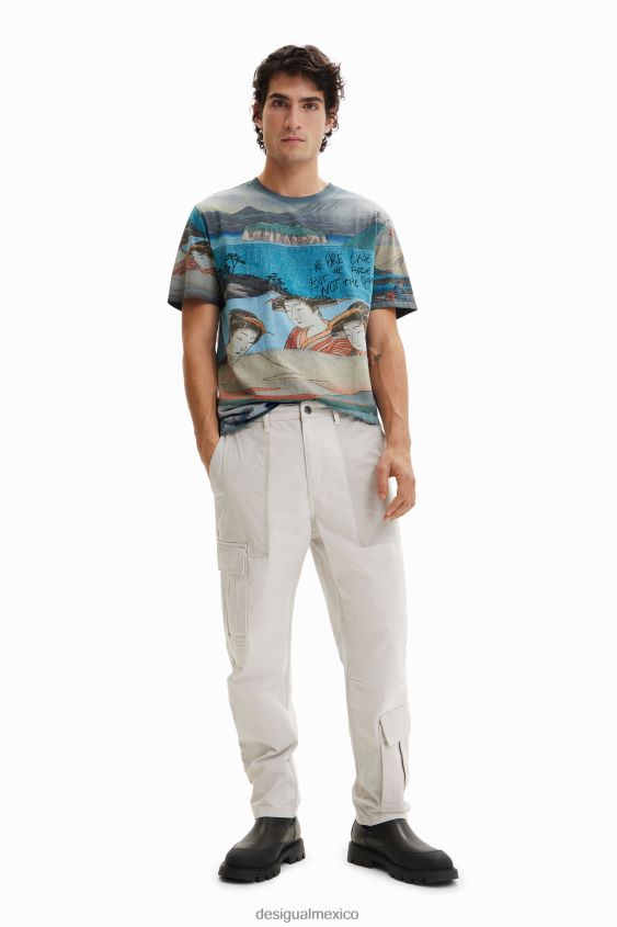 Desigual hombres pantalones cargo con patchwork VZ26R01552 ropa