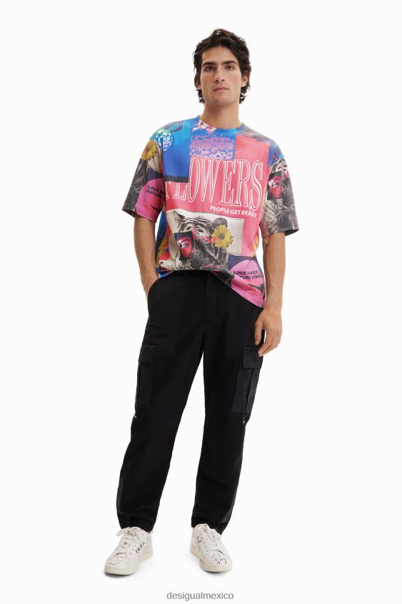 Desigual hombres pantalones cargo con patchwork VZ26R01650 ropa