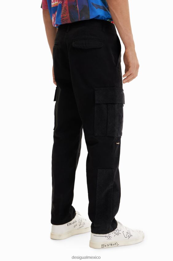 Desigual hombres pantalones cargo con patchwork VZ26R01650 ropa