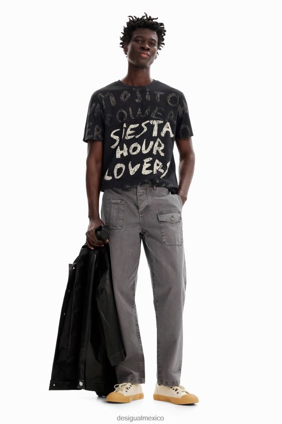 Desigual hombres pantalones cargo rectos VZ26R01599 ropa