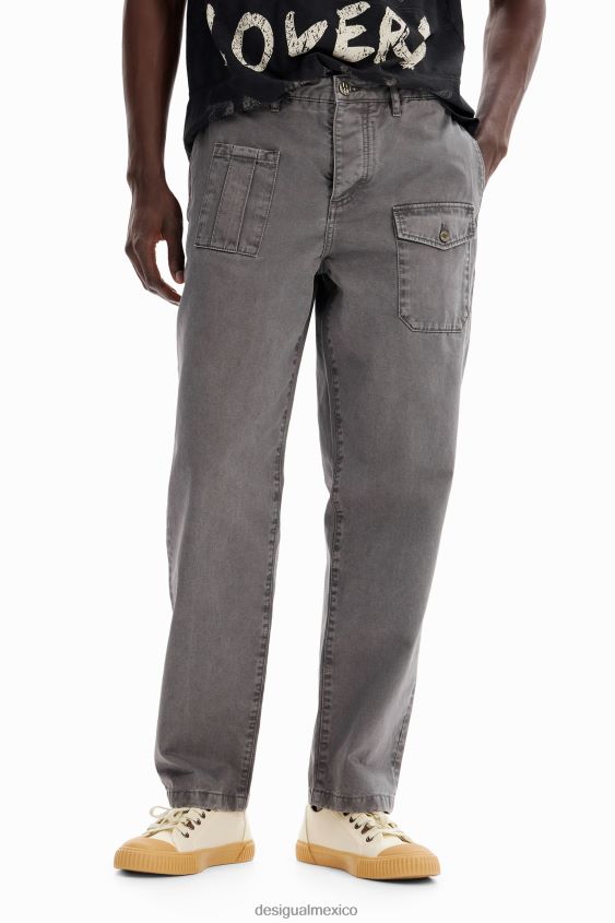 Desigual hombres pantalones cargo rectos VZ26R01599 ropa