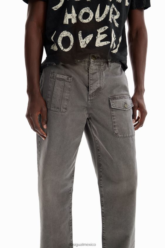 Desigual hombres pantalones cargo rectos VZ26R01599 ropa