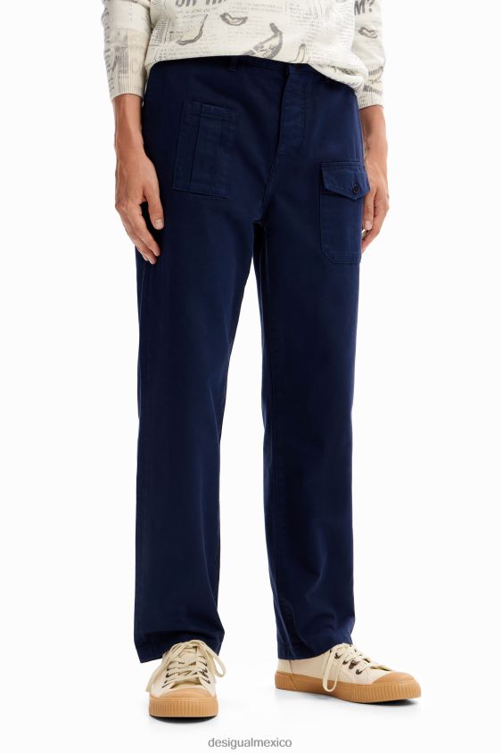 Desigual hombres pantalones cargo rectos VZ26R01600 ropa