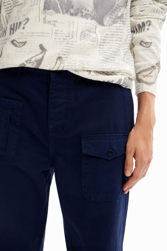 Desigual hombres pantalones cargo rectos VZ26R01600 ropa
