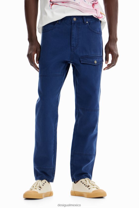 Desigual hombres pantalones de sarga con bolsillos VZ26R01647 ropa