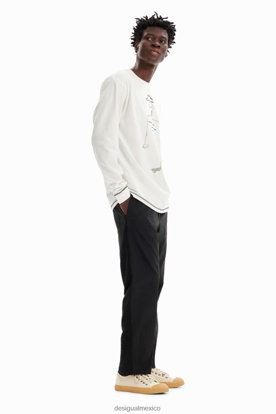 Desigual hombres pantalones híbridos con pinzas VZ26R01661 ropa