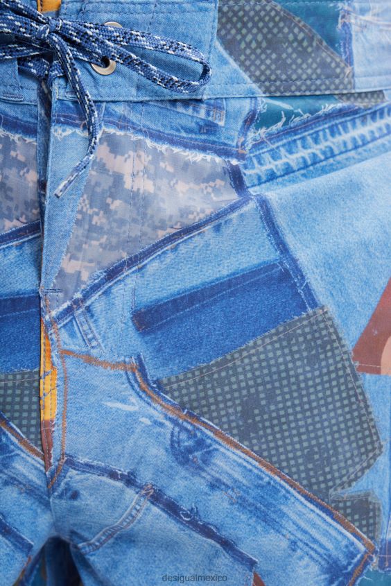 Desigual hombres shorts de baño con patchwork VZ26R01583 ropa