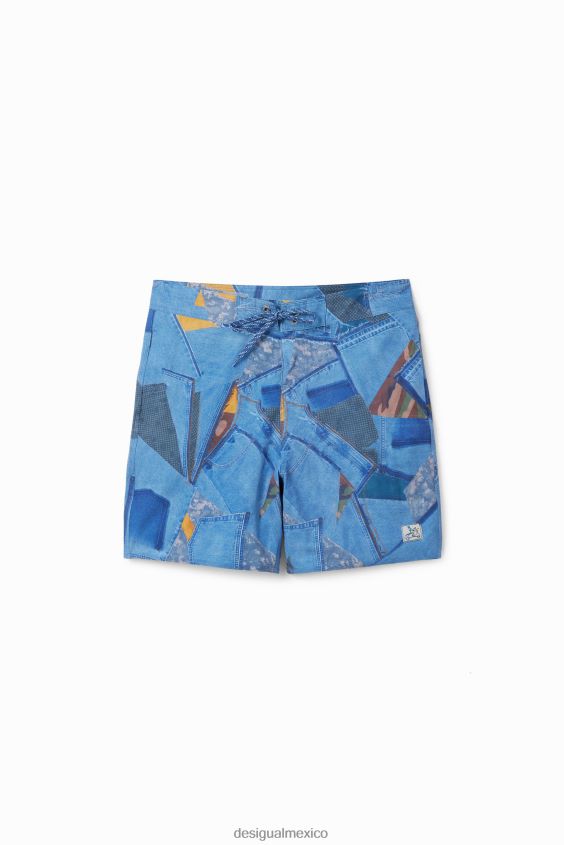 Desigual hombres shorts de baño con patchwork VZ26R01583 ropa