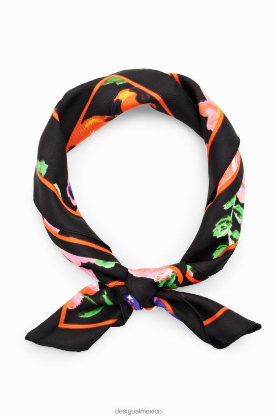 Desigual mujer bufanda cuadrada con flores VZ26R01420 accesorio