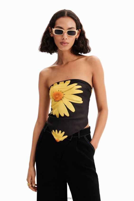 Desigual mujer bufanda cuadrada con margaritas VZ26R0552 accesorio