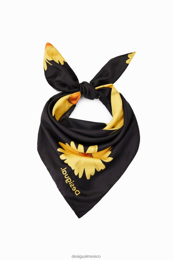 Desigual mujer bufanda cuadrada con margaritas VZ26R0552 accesorio