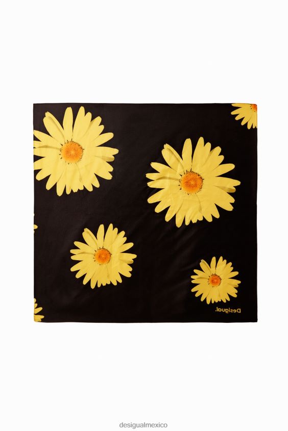 Desigual mujer bufanda cuadrada con margaritas VZ26R0552 accesorio