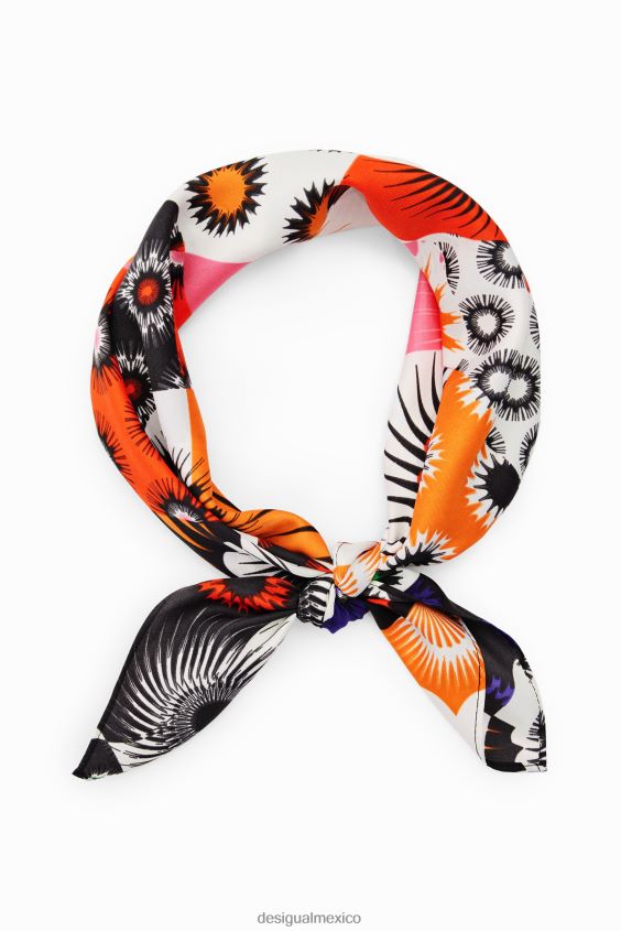 Desigual mujer bufanda cuadrada con patchwork VZ26R01441 accesorio