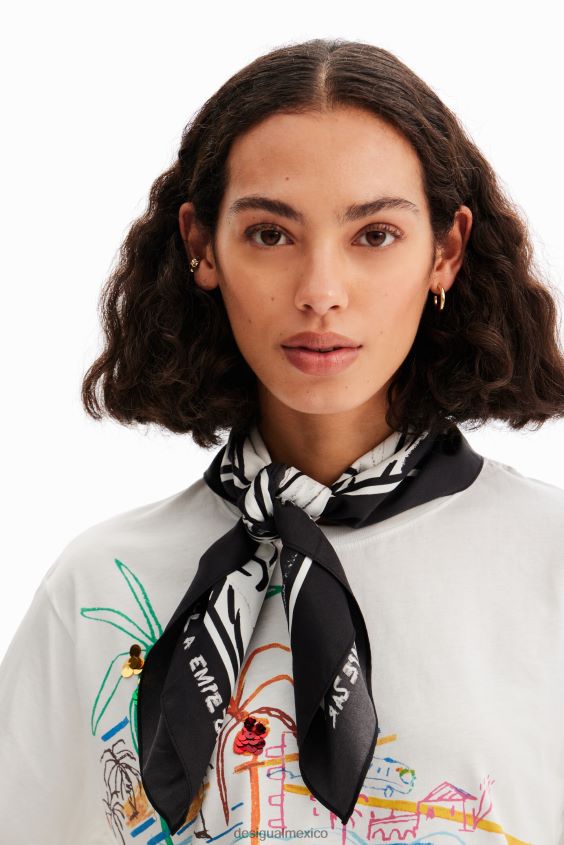 Desigual mujer bufanda cuadrada de bugs bunny VZ26R0802 accesorio