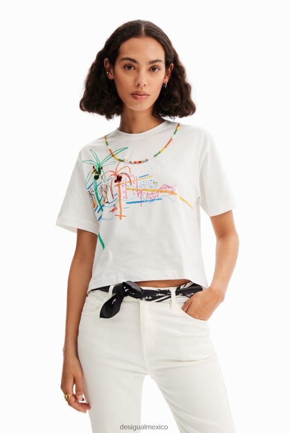 Desigual mujer bufanda cuadrada de bugs bunny VZ26R0802 accesorio