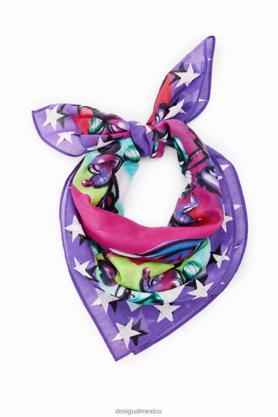 Desigual mujer bufanda cuadrada de mickey mouse VZ26R01408 accesorio