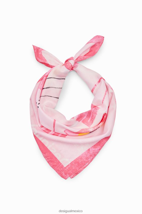 Desigual mujer bufanda cuadrada pantera rosa VZ26R0494 accesorio