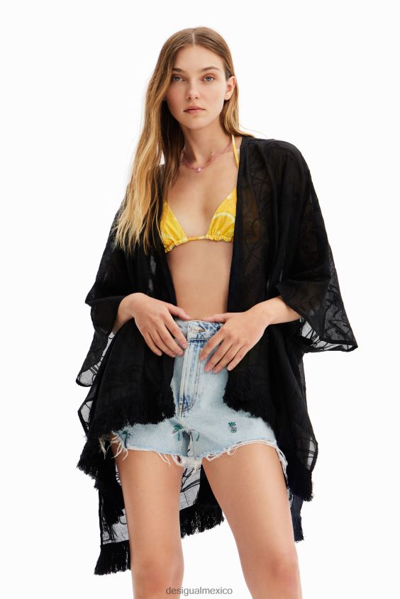 Desigual mujer caftán corto bordado VZ26R0421 accesorio