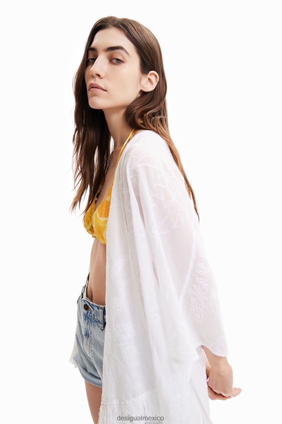 Desigual mujer caftán corto bordado VZ26R0452 accesorio