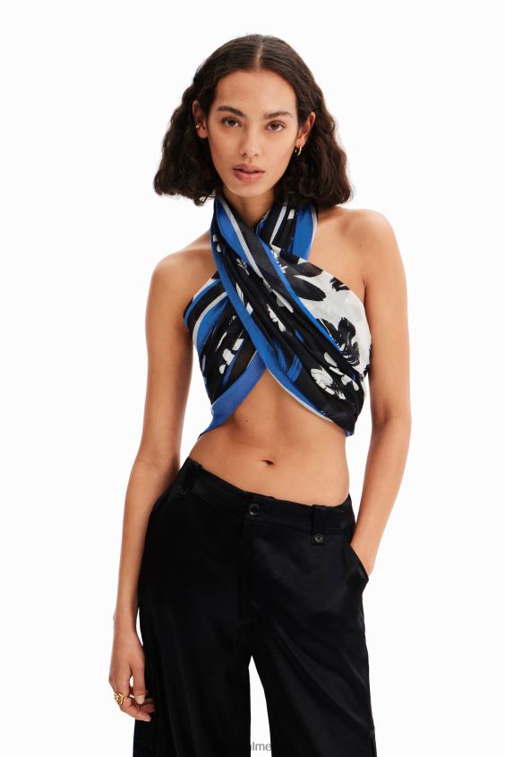 Desigual mujer fular artístico rectangular con flores VZ26R0423 accesorio