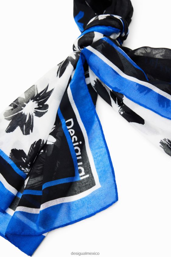 Desigual mujer fular artístico rectangular con flores VZ26R0423 accesorio