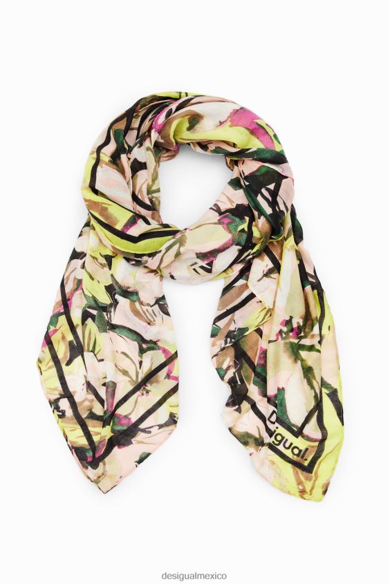 Desigual mujer fular floral rectangular VZ26R01411 accesorio