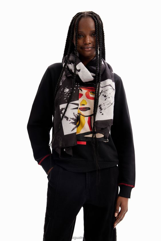 Desigual mujer fular fotográfico rectangular VZ26R01428 accesorio