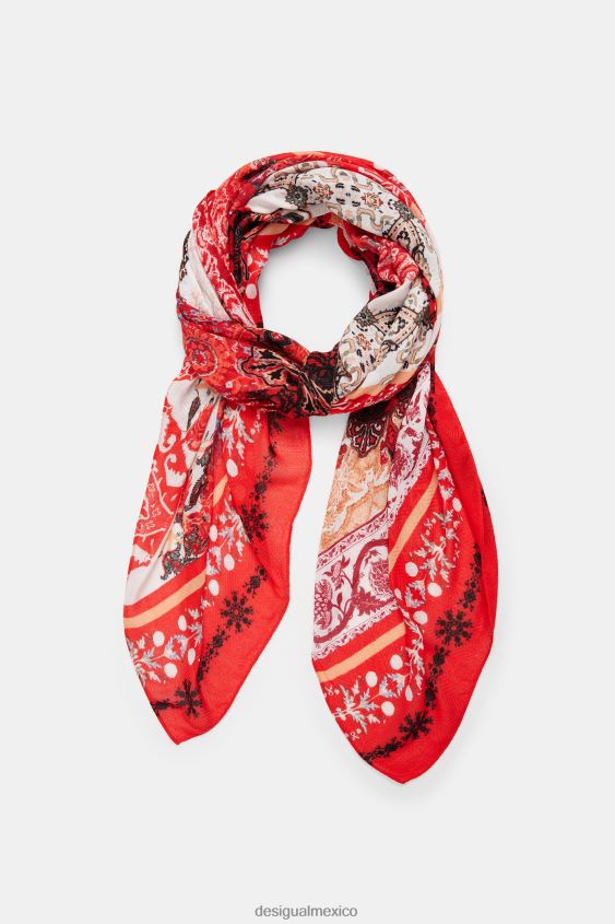 Desigual mujer fular indonesio rectangular VZ26R01149 accesorio