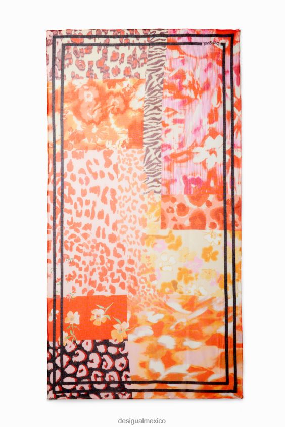 Desigual mujer fular rectangular con patchwork VZ26R01462 accesorio