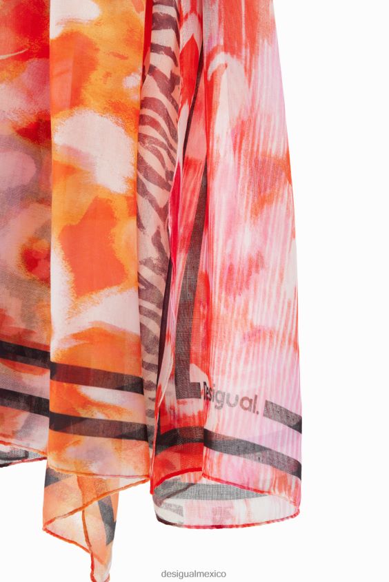 Desigual mujer fular rectangular con patchwork VZ26R01462 accesorio