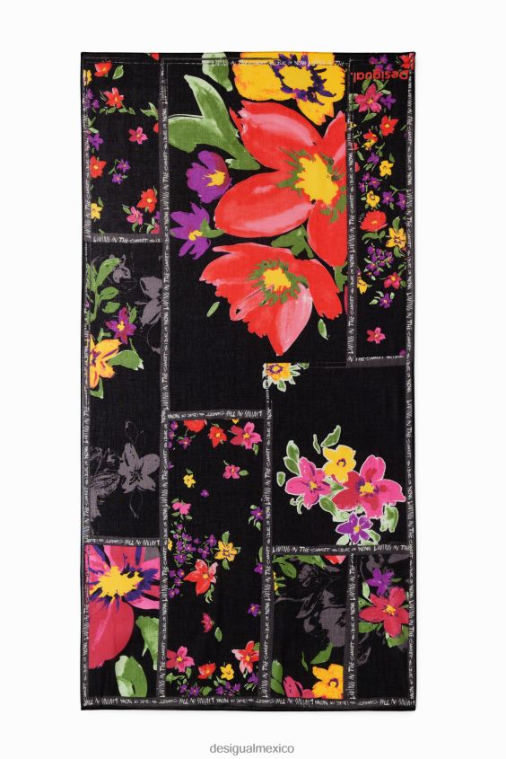 Desigual mujer fular rectangular con patchwork floral VZ26R01444 accesorio