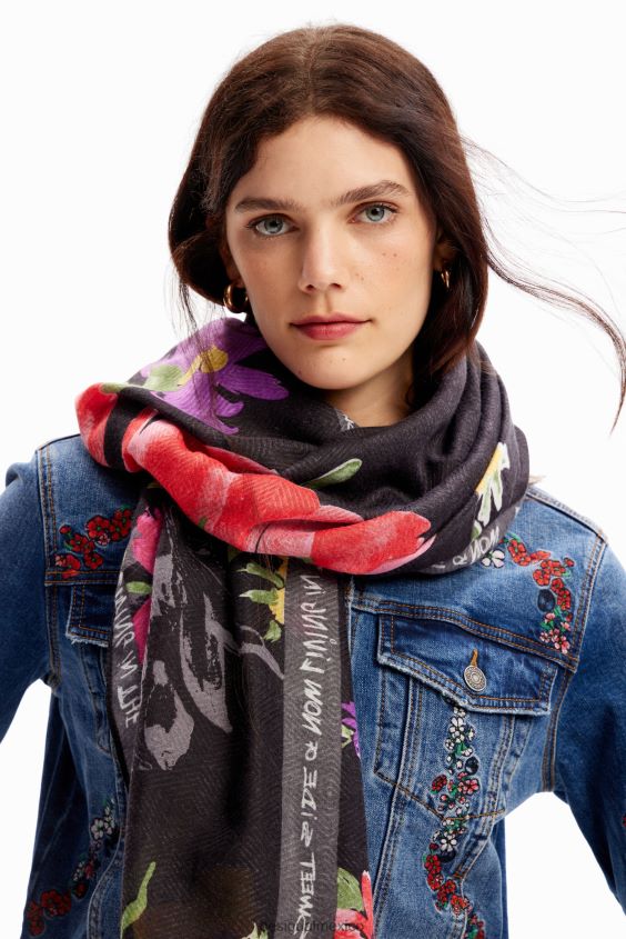 Desigual mujer fular rectangular con patchwork floral VZ26R01444 accesorio
