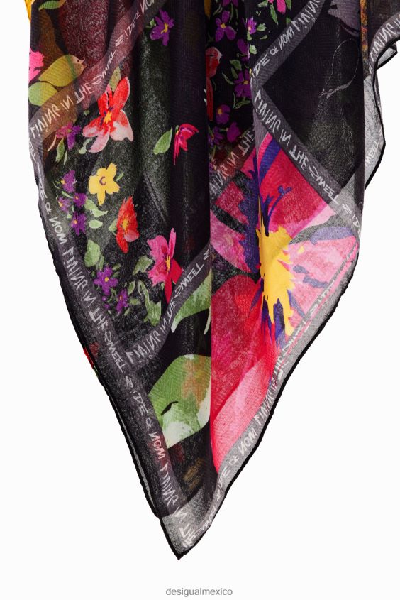 Desigual mujer fular rectangular con patchwork floral VZ26R01444 accesorio