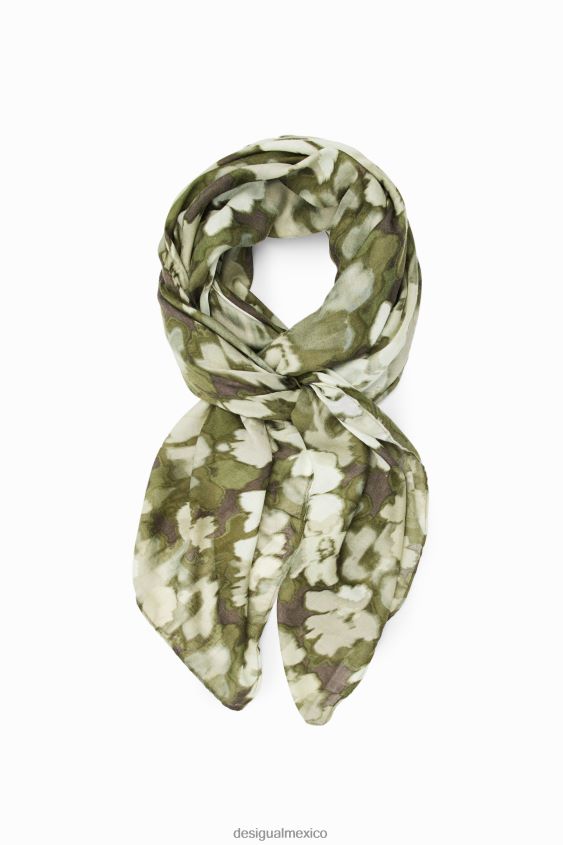 Desigual mujer fular rectangular de camuflaje VZ26R01438 accesorio