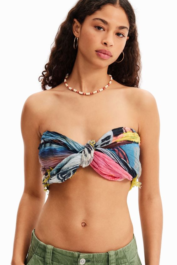 Desigual mujer fular rectangular de periódico arrugado VZ26R0338 accesorio