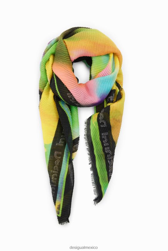 Desigual mujer fular rectangular plisado con efecto tie-dye VZ26R0334 accesorio