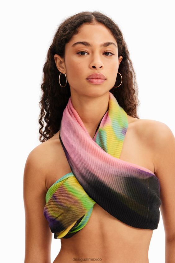 Desigual mujer fular rectangular plisado con efecto tie-dye VZ26R0334 accesorio
