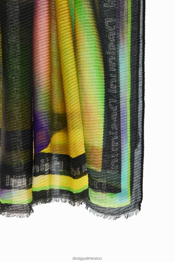 Desigual mujer fular rectangular plisado con efecto tie-dye VZ26R0334 accesorio