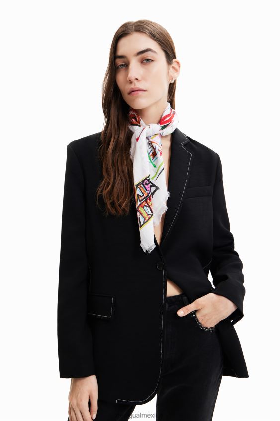 Desigual mujer ilustración bufanda cuadrada VZ26R0547 accesorio
