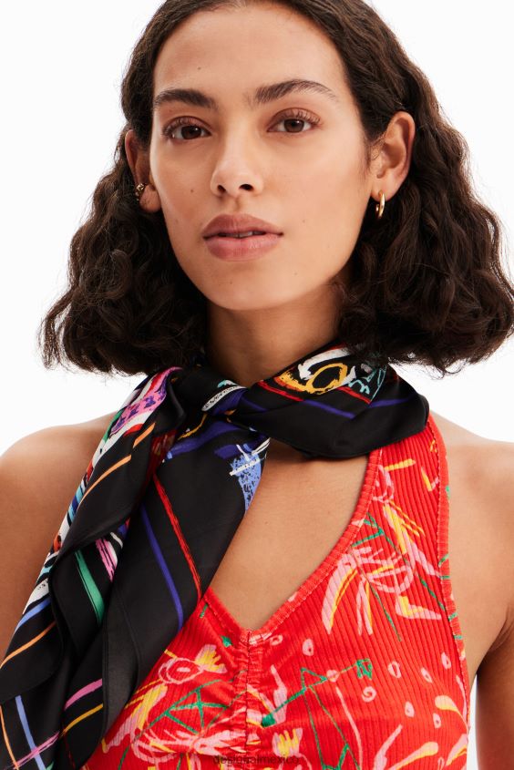 Desigual mujer ilustración bufanda cuadrada VZ26R0658 accesorio
