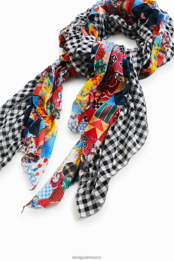 Desigual mujer pareo con volantes y patchwork de johnson hartig VZ26R01410 accesorio