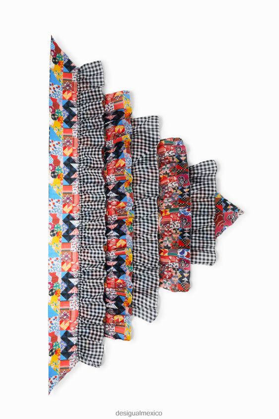 Desigual mujer pareo con volantes y patchwork de johnson hartig VZ26R01410 accesorio