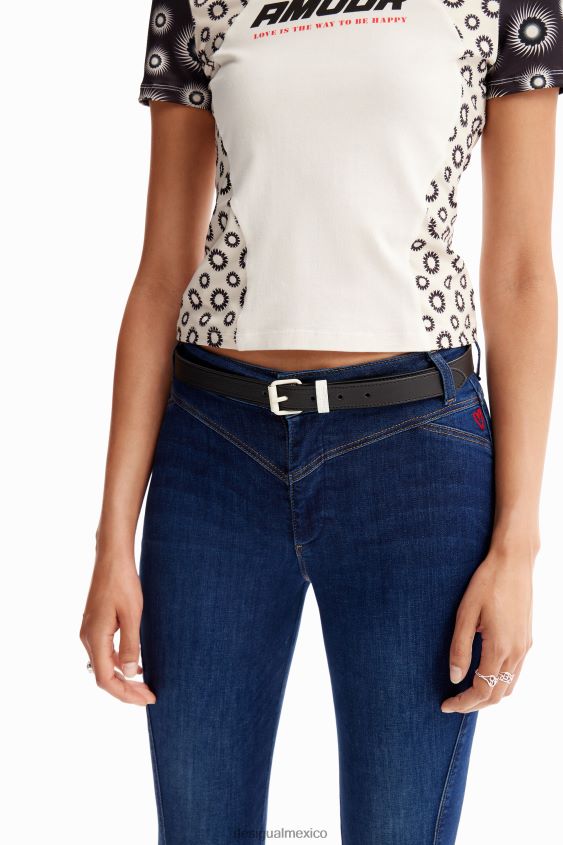 Desigual mujer cinturón con hebilla en contraste VZ26R01421 accesorio