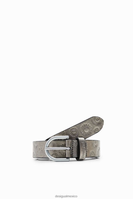 Desigual mujer cinturón geométrico metalizado VZ26R01425 accesorio