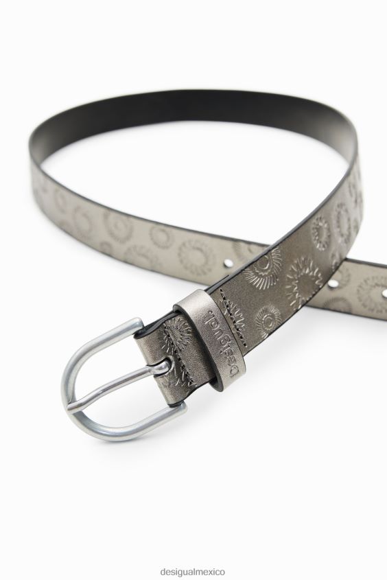 Desigual mujer cinturón geométrico metalizado VZ26R01425 accesorio